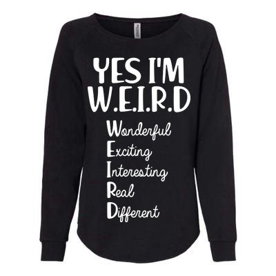 Yes I'm WEIRD Womens California Wash Sweatshirt