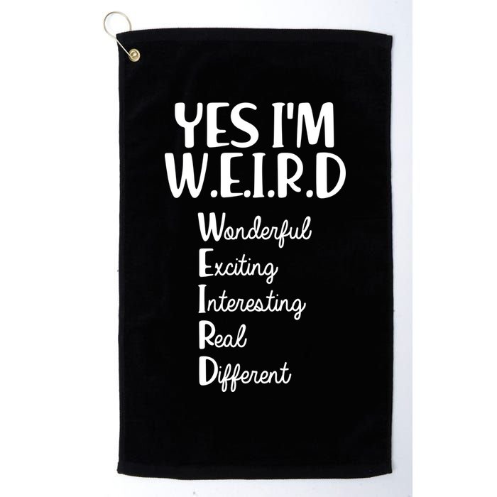 Yes I'm WEIRD Golf Towel