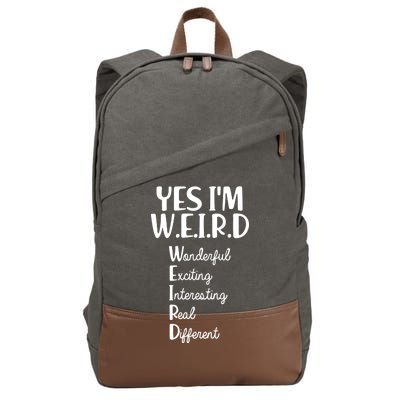 Yes I'm WEIRD Cotton Canvas Backpack