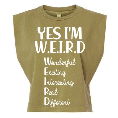 Yes I'm WEIRD Garment-Dyed Women's Muscle Tee