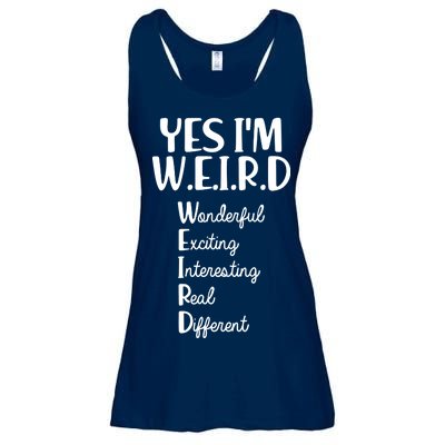 Yes I'm WEIRD Ladies Essential Flowy Tank