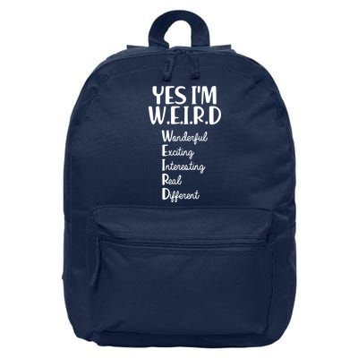 Yes I'm WEIRD 16 in Basic Backpack