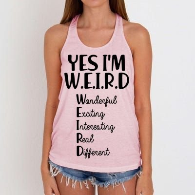 Yes I'm WEIRD Women's Knotted Racerback Tank