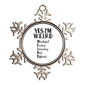 Yes I'm WEIRD Metallic Star Ornament