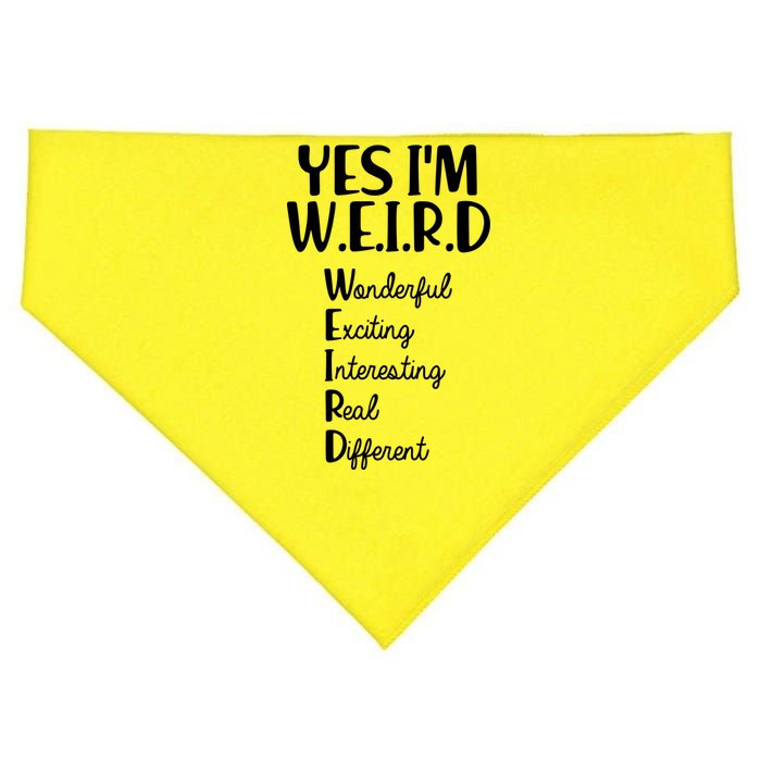 Yes I'm WEIRD USA-Made Doggie Bandana