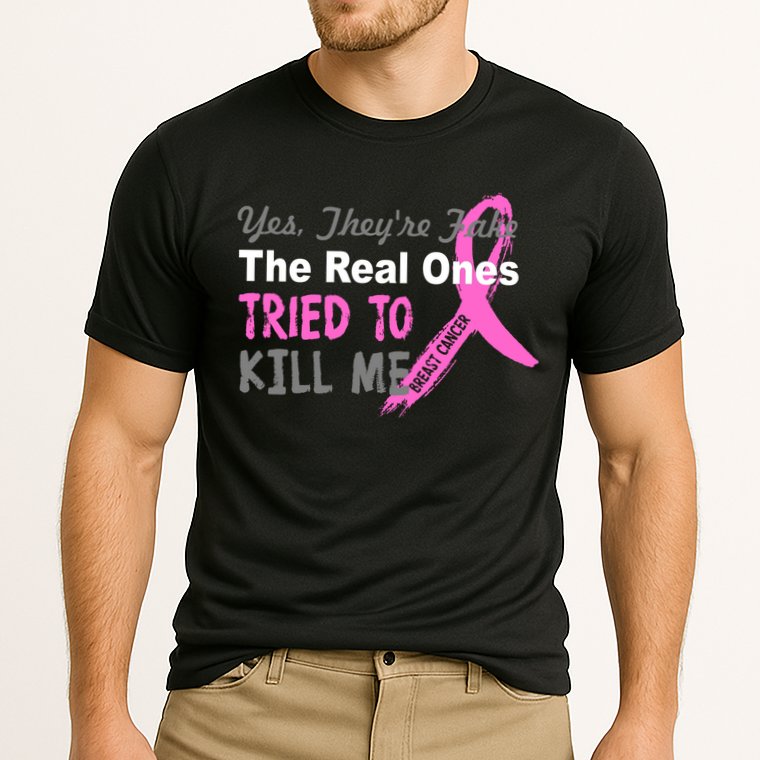 Yes They're Are Fake The Real Ones Tried To Kill Me Cooling Performance Crew T-Shirt