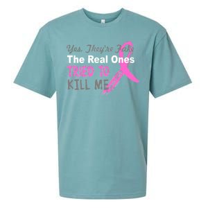 Yes They're Are Fake The Real Ones Tried To Kill Me Sueded Cloud Jersey T-Shirt