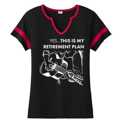 Yes This Is My Retirement Plan Guitar Ladies Halftime Notch Neck Tee