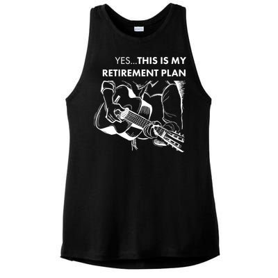 Yes This Is My Retirement Plan Guitar Ladies PosiCharge Tri-Blend Wicking Tank