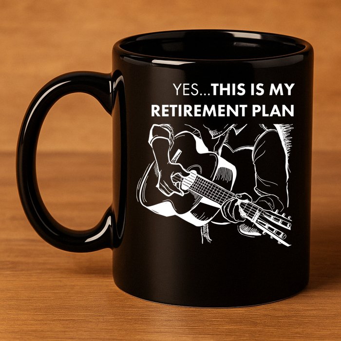 Yes This Is My Retirement Plan Guitar 11oz C Handle Ceramic Mug