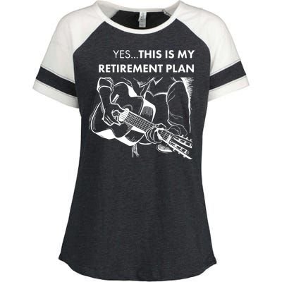 Yes This Is My Retirement Plan Guitar Enza Ladies Jersey Colorblock Tee