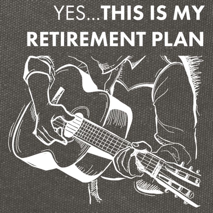 Yes This Is My Retirement Plan Guitar Cotton Canvas Backpack