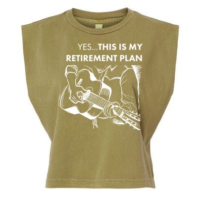 Yes This Is My Retirement Plan Guitar Garment-Dyed Women's Muscle Tee