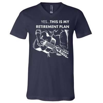 Yes This Is My Retirement Plan Guitar V-Neck T-Shirt