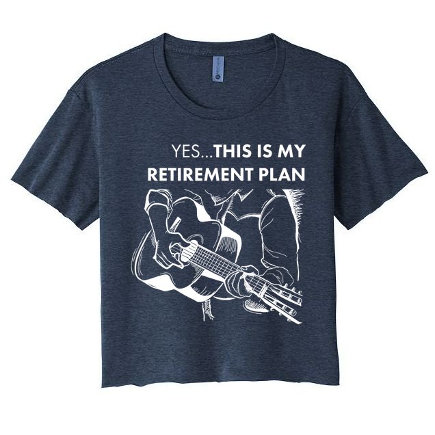 Yes This Is My Retirement Plan Guitar Crop Top