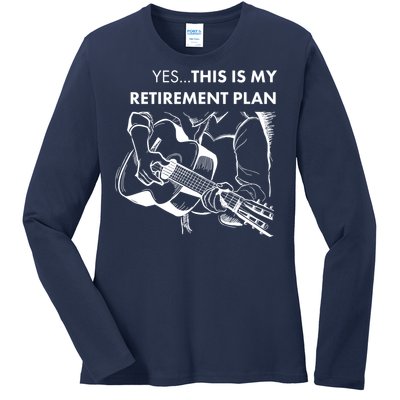 Yes This Is My Retirement Plan Guitar Ladies Long Sleeve Shirt