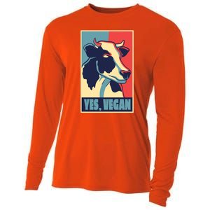 Yes Vegan Cow Cooling Performance Long Sleeve Crew