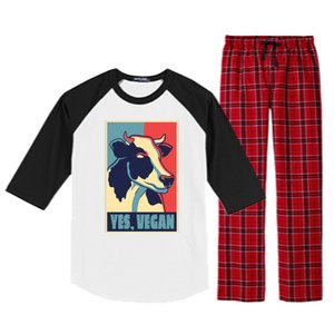 Yes Vegan Cow Raglan Sleeve Pajama Set