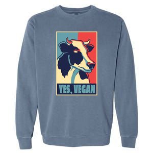 Yes Vegan Cow Garment-Dyed Sweatshirt