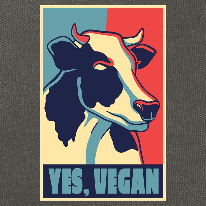 Yes Vegan Cow Cotton Canvas Backpack