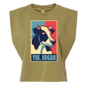 Yes Vegan Cow Garment-Dyed Women's Muscle Tee