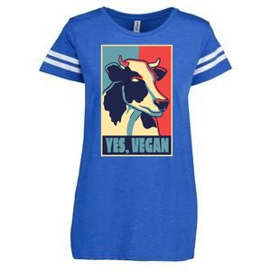 Yes Vegan Cow Enza Ladies Jersey Football T-Shirt