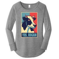 Yes Vegan Cow Women's Perfect Tri Tunic Long Sleeve Shirt