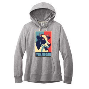 Yes Vegan Cow Women's Fleece Hoodie