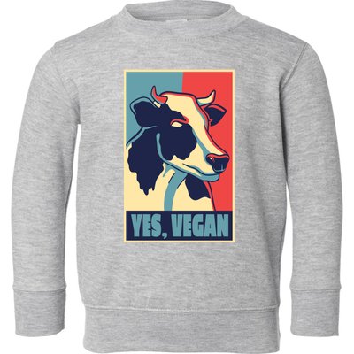 Yes Vegan Cow Toddler Sweatshirt