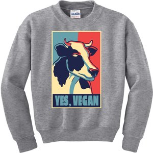 Yes Vegan Cow Kids Sweatshirt