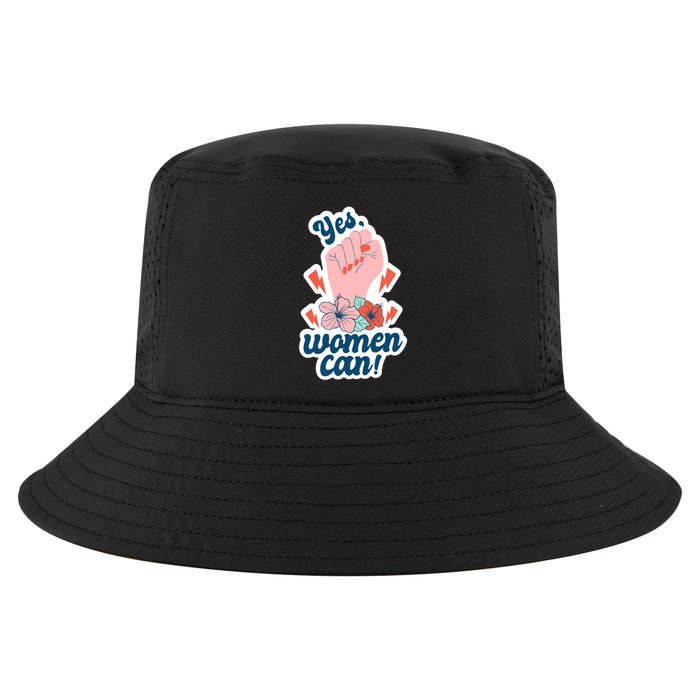 Yes Women Can Floral Cool Comfort Performance Bucket Hat