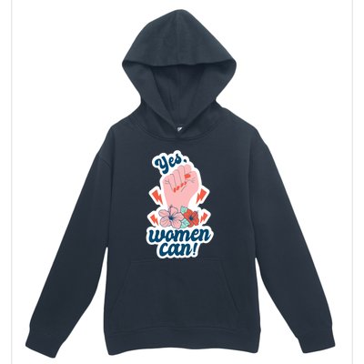 Yes Women Can Floral Urban Pullover Hoodie