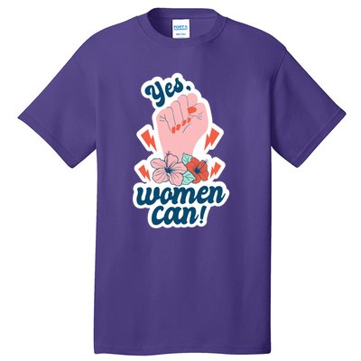 Yes Women Can Floral Tall T-Shirt