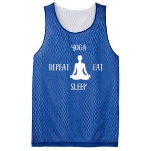 Yoga Eat Sleep Repeat Gift For Yogis And Yoga Lovers Great Gift Mesh Reversible Basketball Jersey Tank