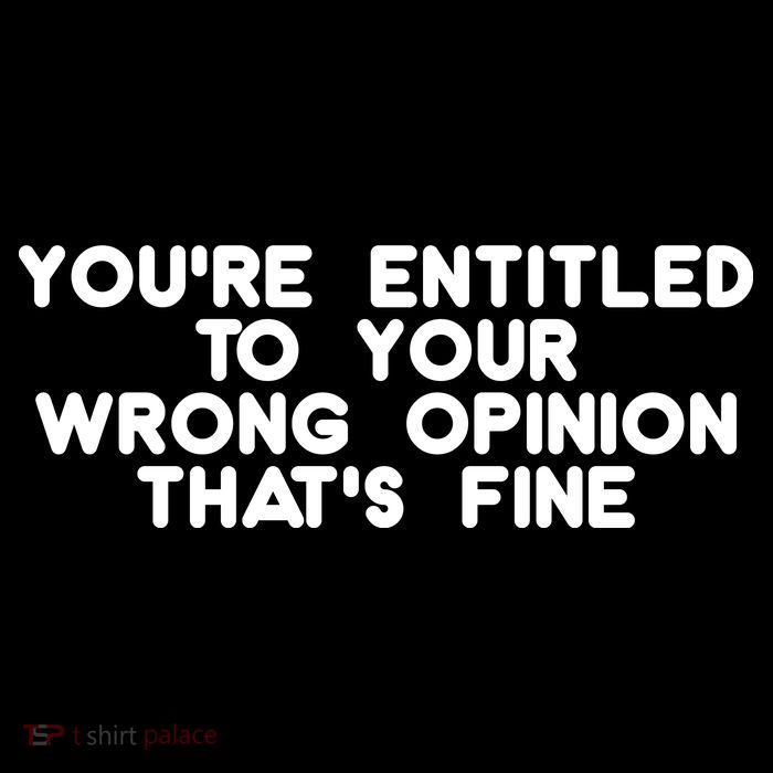 You're Entitled To Your Wrong Opinion That's Fine Funny Gift Button