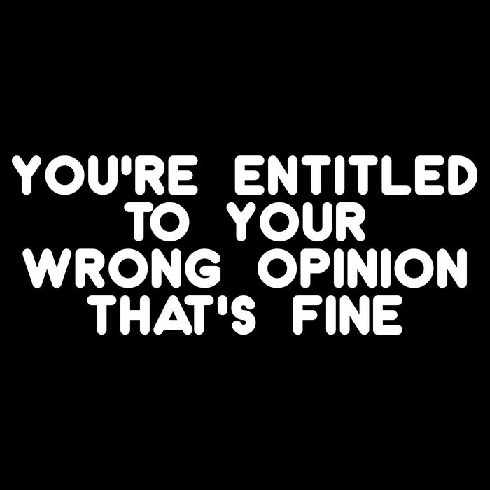 You're Entitled To Your Wrong Opinion That's Fine Funny Gift Toddler T-Shirt
