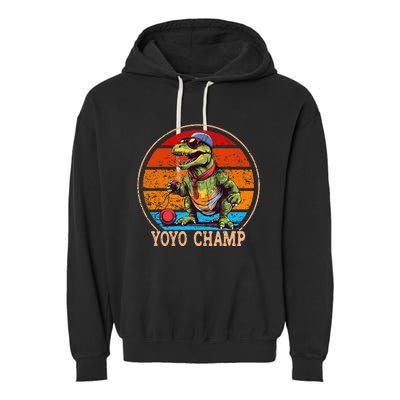 YoYo For Adults And Kids Retro Sunset Trex YoYo Garment-Dyed Fleece Hoodie