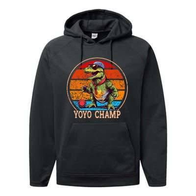 YoYo For Adults And Kids Retro Sunset Trex YoYo Performance Fleece Hoodie