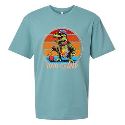 YoYo For Adults And Kids Retro Sunset Trex YoYo Sueded Cloud Jersey T-Shirt