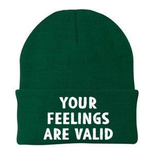 Your Feelings Are Valid Mental Health Support Family Knit Cap Winter Beanie