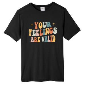 Your Feelings Are Valid Cute Retrotal Health Awareness Tall Fusion ChromaSoft Performance T-Shirt