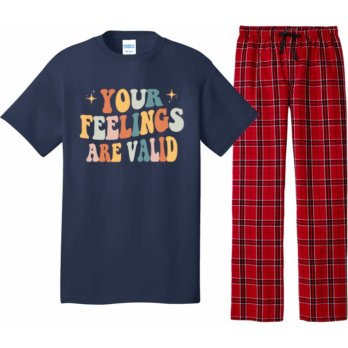 Your Feelings Are Valid Cute Retrotal Health Awareness Pajama Set