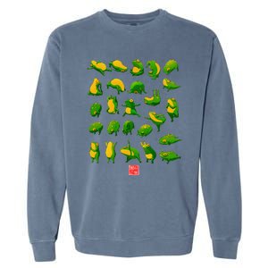 Yoga Frog And Toad Meditation Japanese Garment-Dyed Sweatshirt