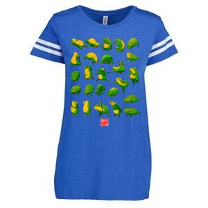 Yoga Frog And Toad Meditation Japanese Enza Ladies Jersey Football T-Shirt