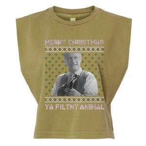 Ya Filthy Animal Tacky Merry Christmas Sweater Garment-Dyed Women's Muscle Tee