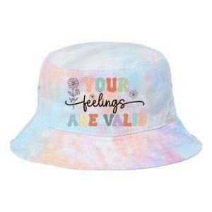 Your Feelings Are Valid Cute Retro Mental Health Awareness Tie Dye Newport Bucket Hat