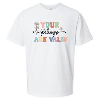 Your Feelings Are Valid Cute Retro Mental Health Awareness Sueded Cloud Jersey T-Shirt