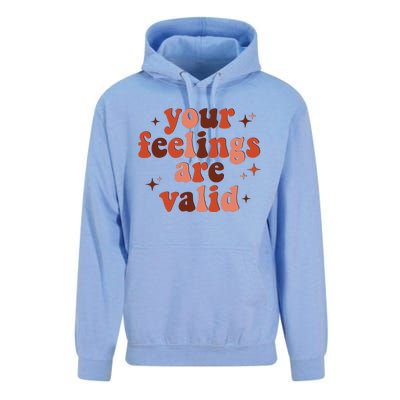 Your Feelings Are Valid Mental Health Matters Awareness Unisex Surf Hoodie