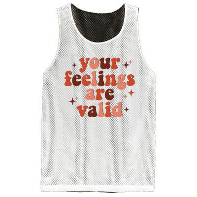 Your Feelings Are Valid Mental Health Matters Awareness Mesh Reversible Basketball Jersey Tank