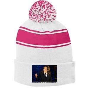 YouRe Fired By 81 Million People Stripe Pom Pom Beanie